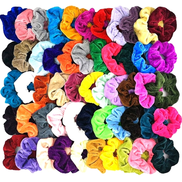 Other - ✅NEW 50pcs Hair Scrunchies Different Colors